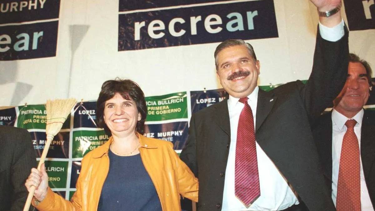 La precandidata con su socio en la Alianza, Ricardo López Murphy.